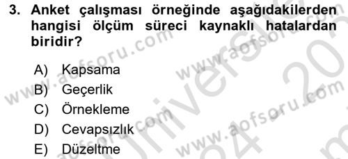 Uluslararası İlişkilerde Araştırma Yöntemleri Dersi 2024 - 2025 Yılı (Final) Dönem Sonu Sınav Soruları 3. Soru
