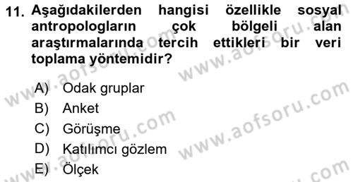 Uluslararası İlişkilerde Araştırma Yöntemleri Dersi 2024 - 2025 Yılı Yaz Okulu Sınav Soruları 11. Soru