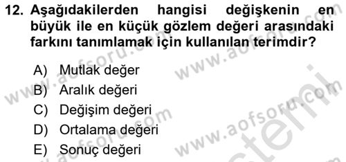 Uluslararası İlişkilerde Araştırma Yöntemleri Dersi 2024 - 2025 Yılı Yaz Okulu Sınav Soruları 12. Soru