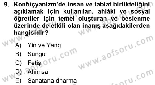 Gastronominin Temelleri Dersi 2020 - 2021 Yılı Yaz Okulu Sınav Soruları 9. Soru