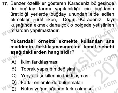 Gastronominin Temelleri Dersi 2021 - 2022 Yılı (Final) Dönem Sonu Sınav Soruları 17. Soru