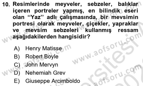Gastronominin Temelleri Dersi 2021 - 2022 Yılı Yaz Okulu Sınav Soruları 10. Soru