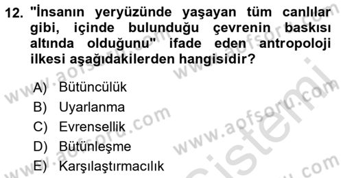 Gastronominin Temelleri Dersi 2021 - 2022 Yılı Yaz Okulu Sınav Soruları 12. Soru