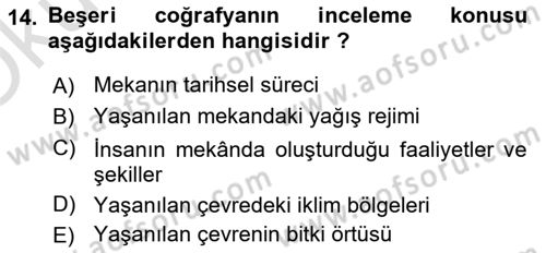 Gastronominin Temelleri Dersi 2021 - 2022 Yılı Yaz Okulu Sınav Soruları 14. Soru
