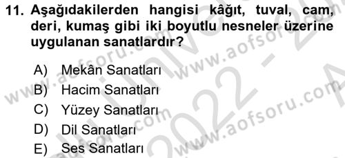 Gastronominin Temelleri Dersi 2022 - 2023 Yılı (Vize) Ara Sınav Soruları 11. Soru