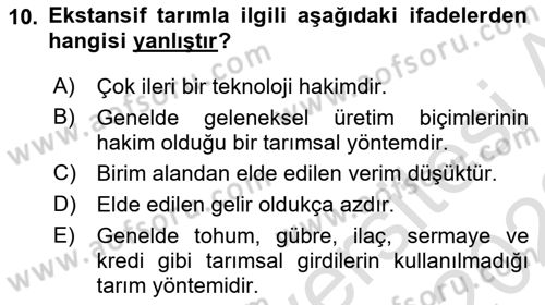 Gastronominin Temelleri Dersi 2022 - 2023 Yılı (Final) Dönem Sonu Sınav Soruları 10. Soru