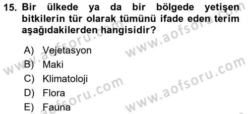 Gastronominin Temelleri Dersi 2022 - 2023 Yılı (Final) Dönem Sonu Sınav Soruları 15. Soru