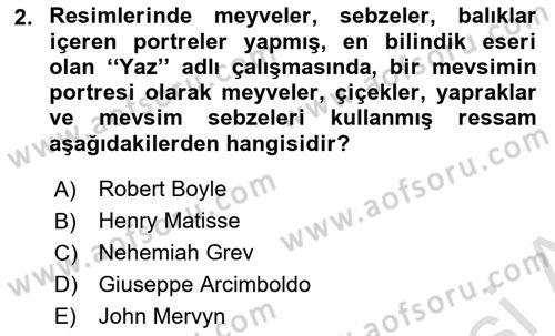 Gastronominin Temelleri Dersi 2022 - 2023 Yılı (Final) Dönem Sonu Sınav Soruları 2. Soru