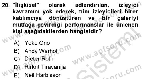 Gastronominin Temelleri Dersi 2023 - 2024 Yılı (Vize) Ara Sınav Soruları 20. Soru