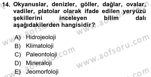 Gastronominin Temelleri Dersi 2023 - 2024 Yılı (Final) Dönem Sonu Sınav Soruları 14. Soru
