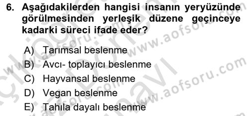 Gastronominin Temelleri Dersi 2023 - 2024 Yılı (Final) Dönem Sonu Sınav Soruları 6. Soru