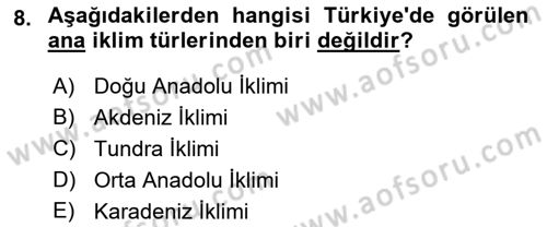 Gastronominin Temelleri Dersi 2023 - 2024 Yılı (Final) Dönem Sonu Sınav Soruları 8. Soru