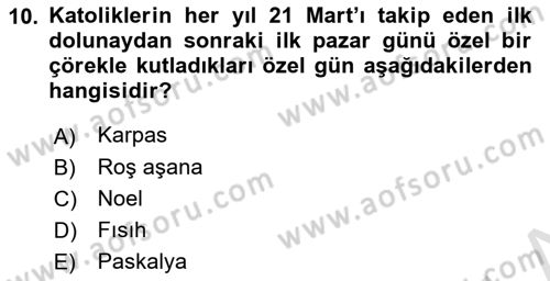 Gastronominin Temelleri Dersi 2023 - 2024 Yılı Yaz Okulu Sınav Soruları 10. Soru