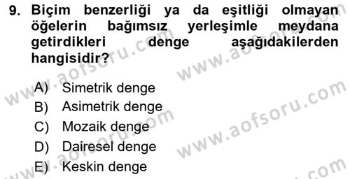 Gastronominin Temelleri Dersi 2023 - 2024 Yılı Yaz Okulu Sınav Soruları 9. Soru