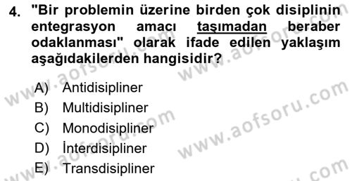 Gastronominin Temelleri Dersi 2024 - 2025 Yılı (Vize) Ara Sınav Soruları 4. Soru
