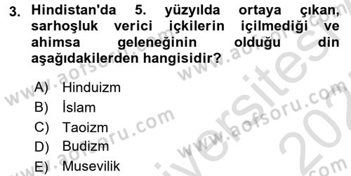 Gastronominin Temelleri Dersi 2024 - 2025 Yılı (Final) Dönem Sonu Sınav Soruları 3. Soru