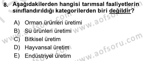 Gastronominin Temelleri Dersi 2024 - 2025 Yılı (Final) Dönem Sonu Sınav Soruları 8. Soru