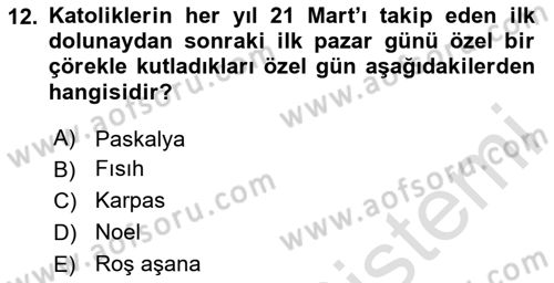 Gastronominin Temelleri Dersi 2025 - 2026 Yılı (Vize) Ara Sınav Soruları 12. Soru