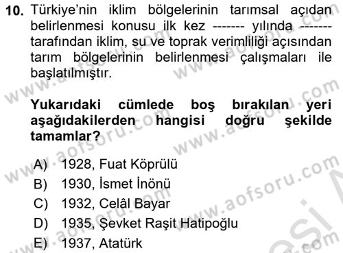 Gastronominin Temelleri Dersi 2025 - 2026 Yılı (Final) Dönem Sonu Sınav Soruları 10. Soru