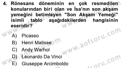 Gastronominin Temelleri Dersi 2025 - 2026 Yılı (Final) Dönem Sonu Sınav Soruları 4. Soru