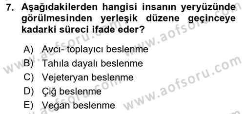 Gastronominin Temelleri Dersi 2025 - 2026 Yılı (Final) Dönem Sonu Sınav Soruları 7. Soru