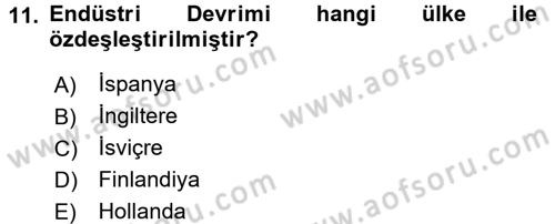 Gastronomi Tarihi Dersi 2015 - 2016 Yılı (Final) Dönem Sonu Sınav Soruları 11. Soru