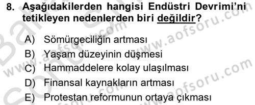 Gastronomi Tarihi Dersi 2015 - 2016 Yılı (Final) Dönem Sonu Sınav Soruları 8. Soru