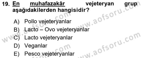 Gastronomi Tarihi Dersi 2016 - 2017 Yılı (Final) Dönem Sonu Sınav Soruları 19. Soru