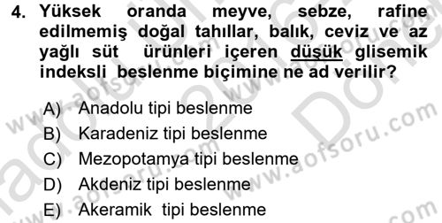 Gastronomi Tarihi Dersi 2016 - 2017 Yılı (Final) Dönem Sonu Sınav Soruları 4. Soru