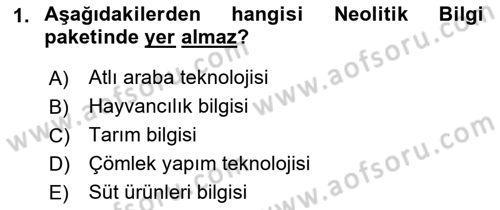 Gastronomi Tarihi Dersi 2018 - 2019 Yılı (Vize) Ara Sınav Soruları 1. Soru
