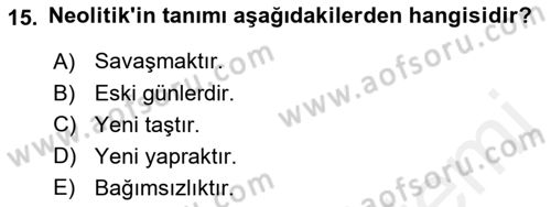 Gastronomi Tarihi Dersi 2018 - 2019 Yılı (Vize) Ara Sınav Soruları 15. Soru