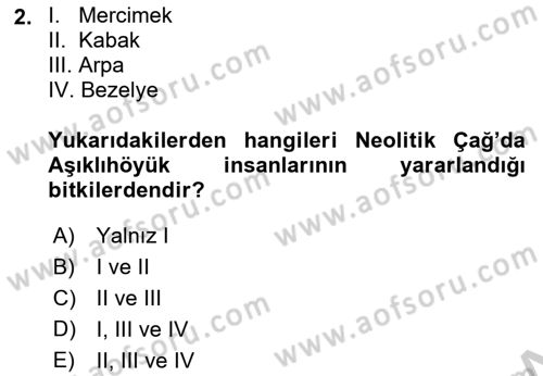 Gastronomi Tarihi Dersi 2018 - 2019 Yılı Yaz Okulu Sınav Soruları 2. Soru