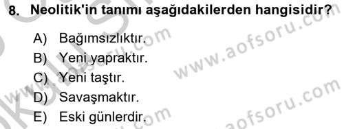 Gastronomi Tarihi Dersi 2018 - 2019 Yılı Yaz Okulu Sınav Soruları 8. Soru