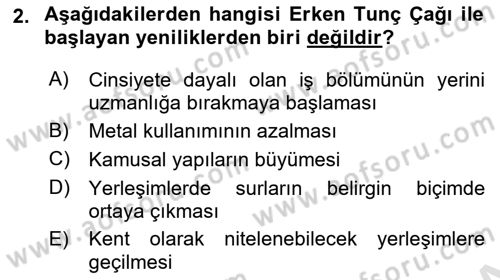 Gastronomi Tarihi Dersi 2020 - 2021 Yılı Yaz Okulu Sınav Soruları 2. Soru