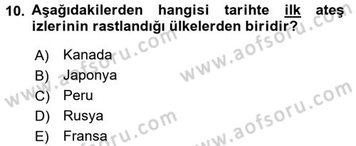Gastronomi Tarihi Dersi 2021 - 2022 Yılı (Vize) Ara Sınav Soruları 10. Soru