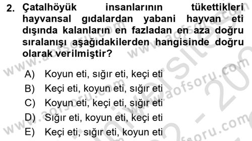 Gastronomi Tarihi Dersi 2022 - 2023 Yılı Yaz Okulu Sınav Soruları 2. Soru
