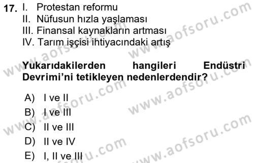 Gastronomi Tarihi Dersi 2023 - 2024 Yılı (Final) Dönem Sonu Sınav Soruları 17. Soru