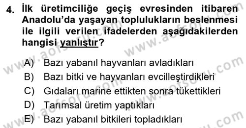 Gastronomi Tarihi Dersi 2025 - 2026 Yılı (Vize) Ara Sınav Soruları 4. Soru