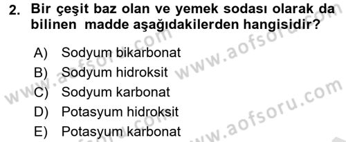 Beslenmenin Temel İlkeleri Dersi 2016 - 2017 Yılı (Final) Dönem Sonu Sınav Soruları 2. Soru