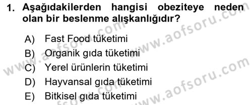 Beslenmenin Temel İlkeleri Dersi 2021 - 2022 Yılı (Vize) Ara Sınavı 1. Soru