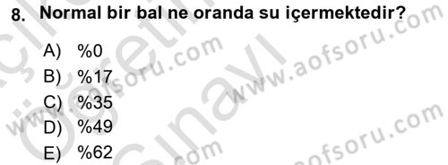 Beslenmenin Temel İlkeleri Dersi 2022 - 2023 Yılı Yaz Okulu Sınav Soruları 8. Soru