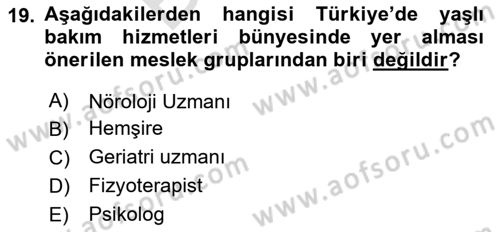 Beslenmenin Temel İlkeleri Dersi 2025 - 2026 Yılı (Final) Dönem Sonu Sınav Soruları 19. Soru