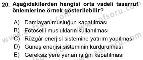 Gastronomi Ve Sürdürülebilirlik Dersi 2021 - 2022 Yılı (Vize) Ara Sınavı 20. Soru