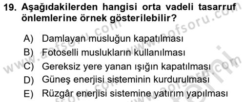 Gastronomi Ve Sürdürülebilirlik Dersi 2023 - 2024 Yılı (Vize) Ara Sınav Soruları 19. Soru