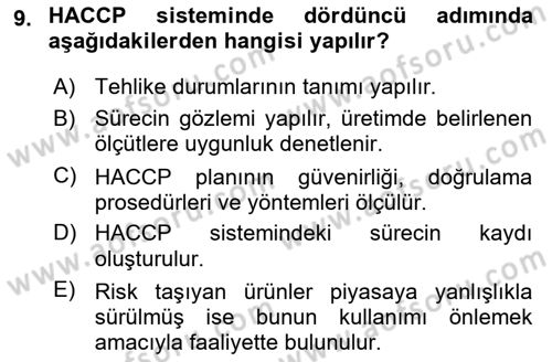 Gastronomi Ve Sürdürülebilirlik Dersi 2023 - 2024 Yılı (Final) Dönem Sonu Sınavı 9. Soru