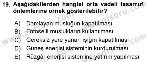 Gastronomi Ve Sürdürülebilirlik Dersi 2024 - 2025 Yılı (Vize) Ara Sınav Soruları 19. Soru
