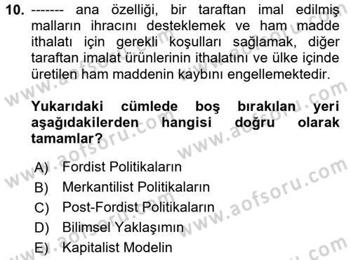 Gastronomi Ve Sürdürülebilirlik Dersi 2024 - 2025 Yılı Yaz Okulu Sınav Soruları 10. Soru