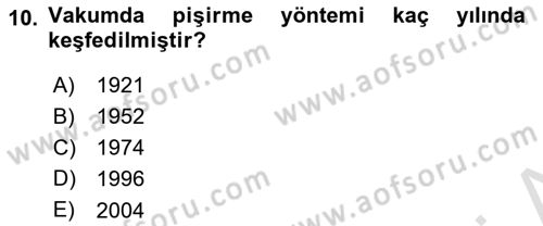 Gastronomi Ve Sürdürülebilirlik Dersi 2025 - 2026 Yılı (Vize) Ara Sınav Soruları 10. Soru
