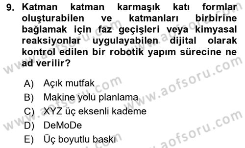 Gastronomi Ve Sürdürülebilirlik Dersi 2025 - 2026 Yılı (Vize) Ara Sınav Soruları 9. Soru