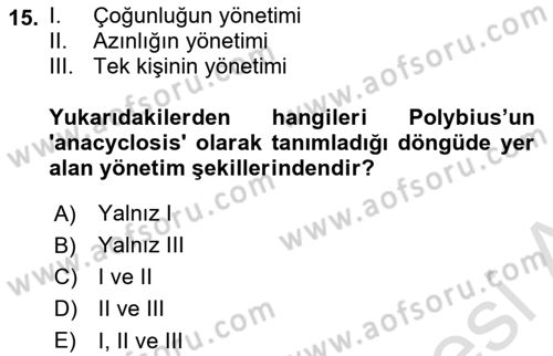 Yemek Sosyolojisi Dersi 2020 - 2021 Yılı Yaz Okulu Sınav Soruları 15. Soru